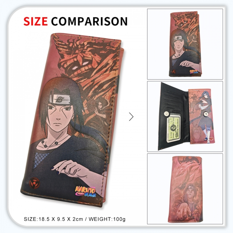 Naruto Anime wallet long wallet buckle storage bag 18.5x9.5x2CM 100g GG-002