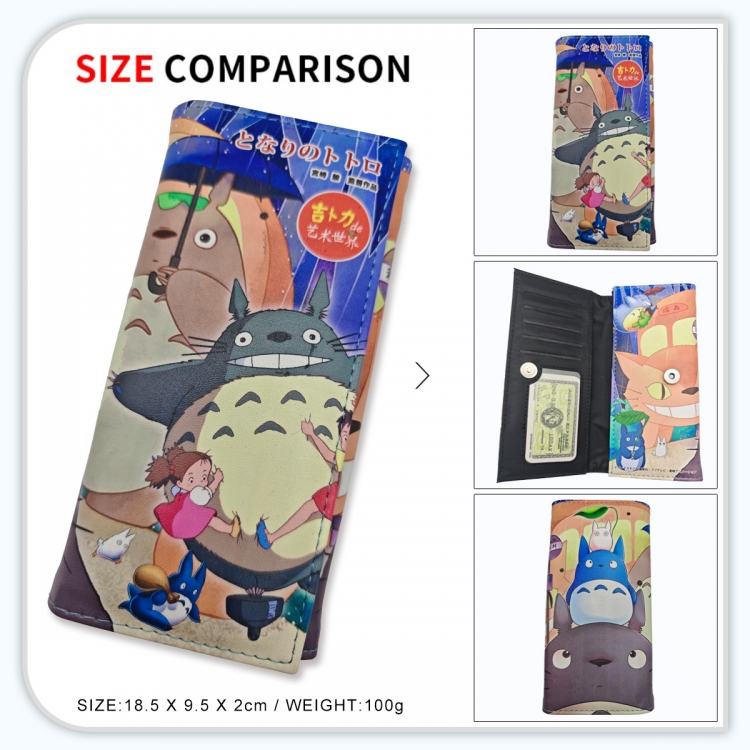 TOTORO Anime wallet long wallet buckle storage bag 18.5x9.5x2CM 100g GG-006