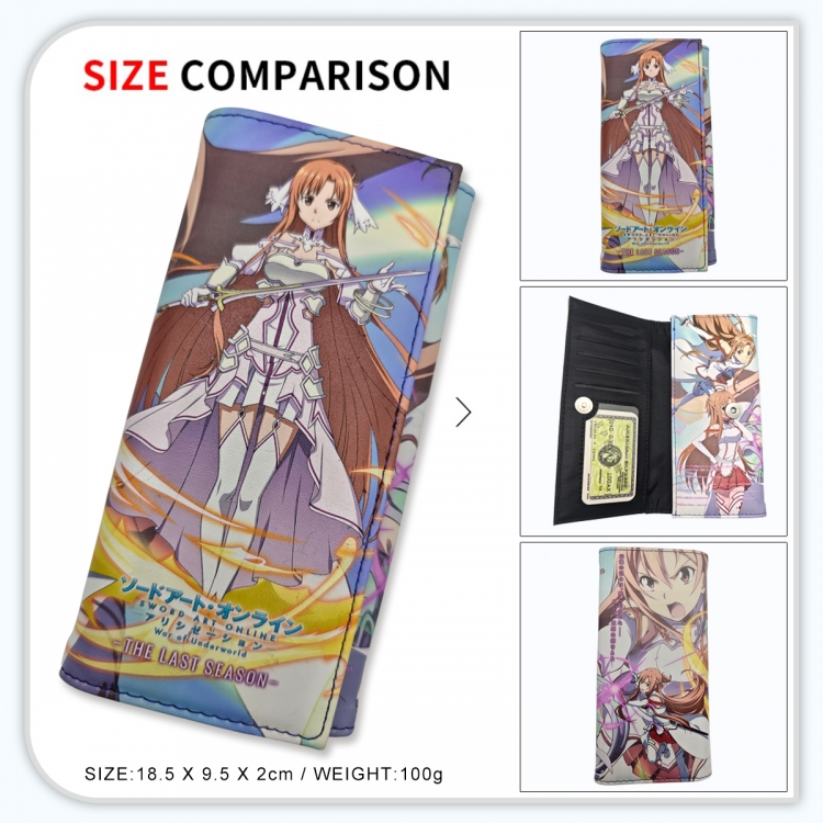 Sword Art Online Anime wallet long wallet buckle storage bag 18.5x9.5x2CM 100g GG-008