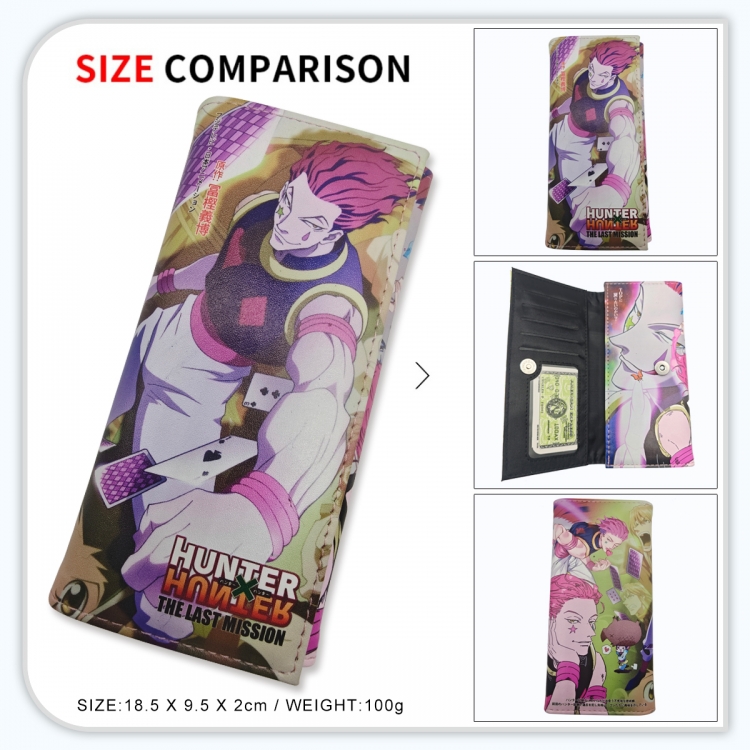 HunterXHunter Anime wallet long wallet buckle storage bag 18.5x9.5x2CM 100g GG-009