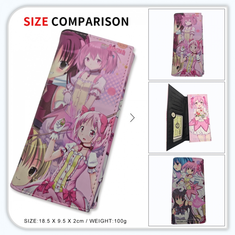 Magical Girl Madoka of the Magus Anime wallet long wallet buckle storage bag 18.5x9.5x2CM 100g GG-013