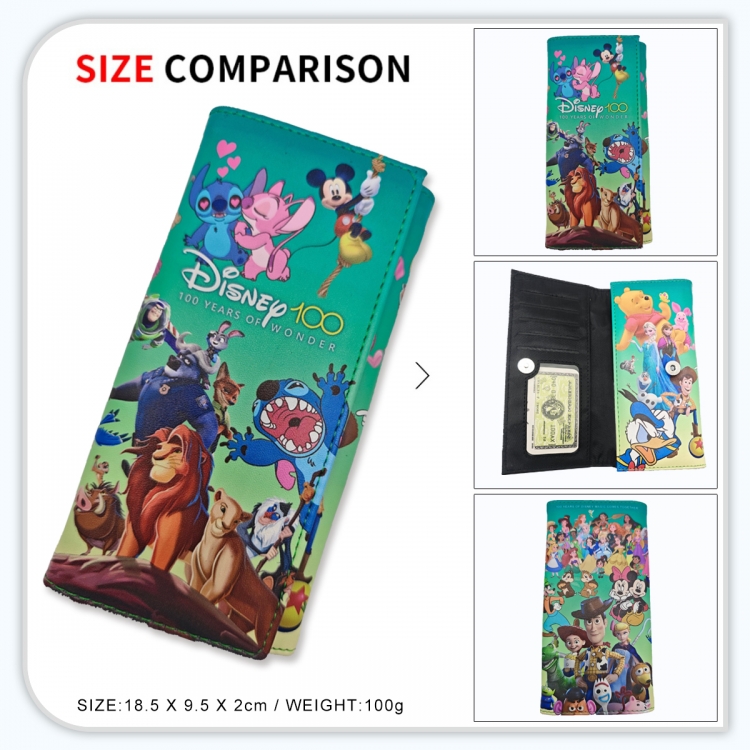 Disney Anime wallet long wallet buckle storage bag 18.5x9.5x2CM 100g GG-023