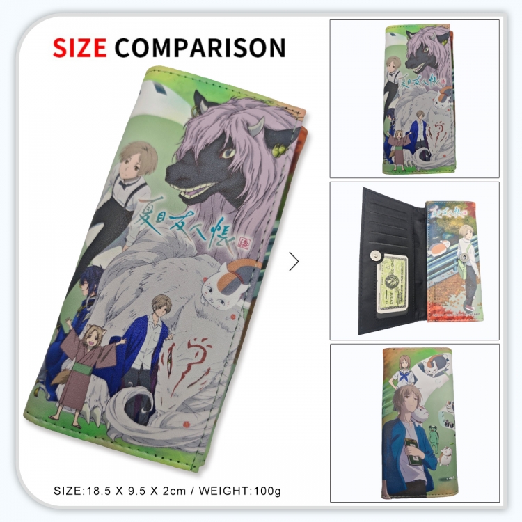 Natsume_Yuujintyou Anime wallet long wallet buckle storage bag 18.5x9.5x2CM 100g