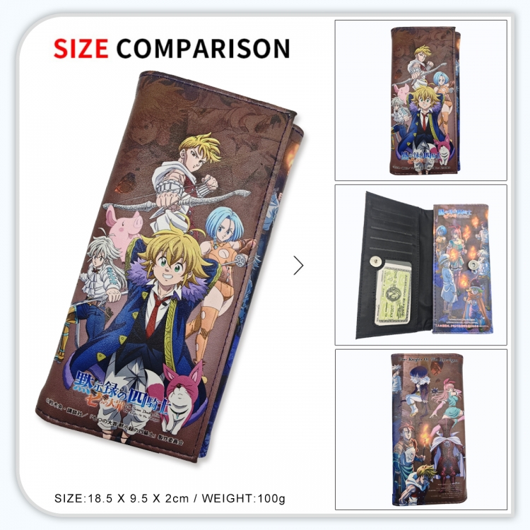 The Seven Deadly Sins Anime wallet long wallet buckle storage bag 18.5x9.5x2CM 100g GG-055