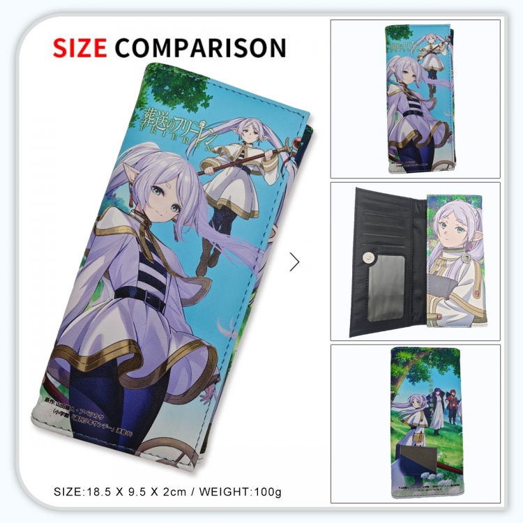 Frieren: Beyond Journey's Anime wallet long wallet buckle storage bag 18.5x9.5x2CM 100g GG-050