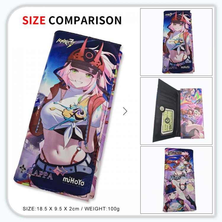 Anime wallet long wallet buckle storage bag 18.5x9.5x2CM 100g GG-068