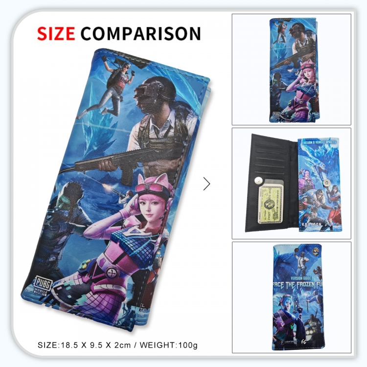 Game for Peace Anime wallet long wallet buckle storage bag 18.5x9.5x2CM 100g GG-069