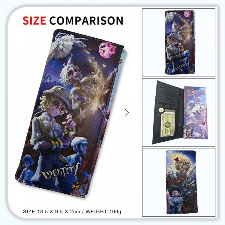 Identity V Anime wallet long wallet buckle storage bag 18.5x9.5x2CM 100g GG-064