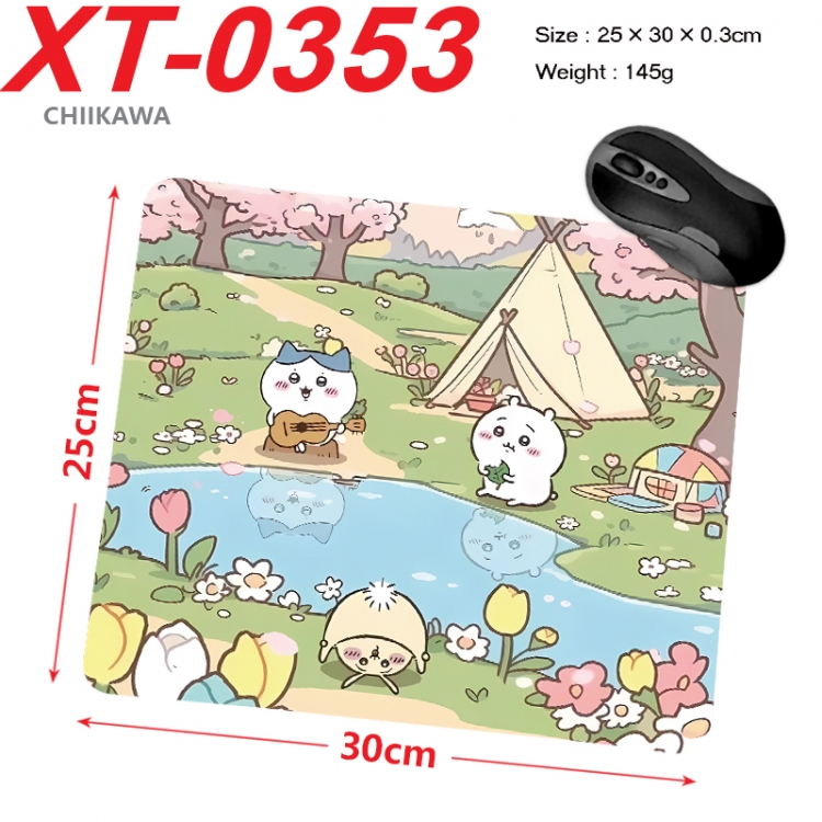 Chiikawa Anime peripheral new lock edge mouse pad 25X30cm XT-0353