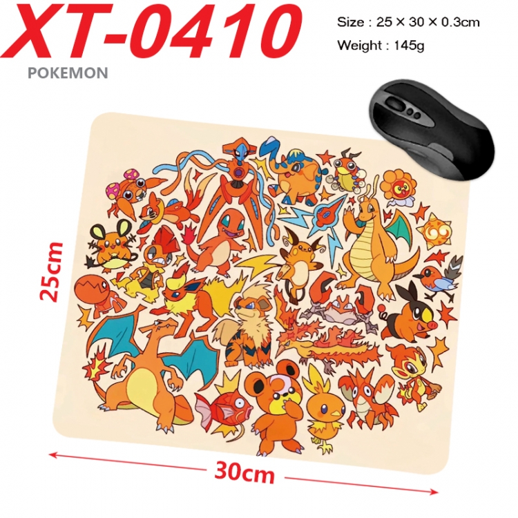 Pokemon Anime peripheral new lock edge mouse pad 25X30cm XT-0410