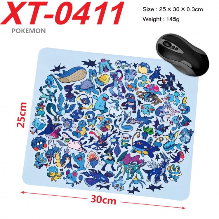 Pokemon Anime peripheral new lock edge mouse pad 25X30cm XT-0411