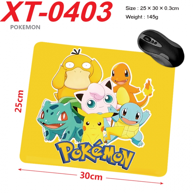 Pokemon Anime peripheral new lock edge mouse pad 25X30cm  XT-0403