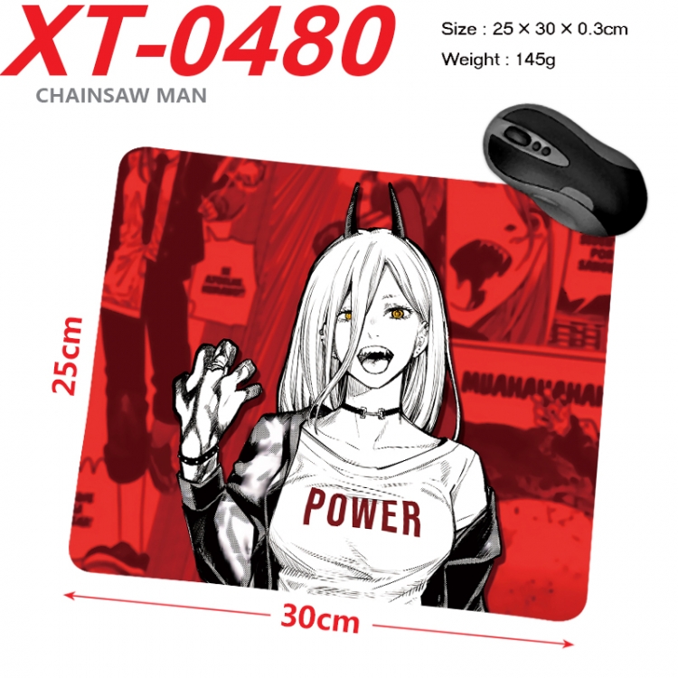 Chainsaw man Anime peripheral new lock edge mouse pad 25X30cm XT-0480