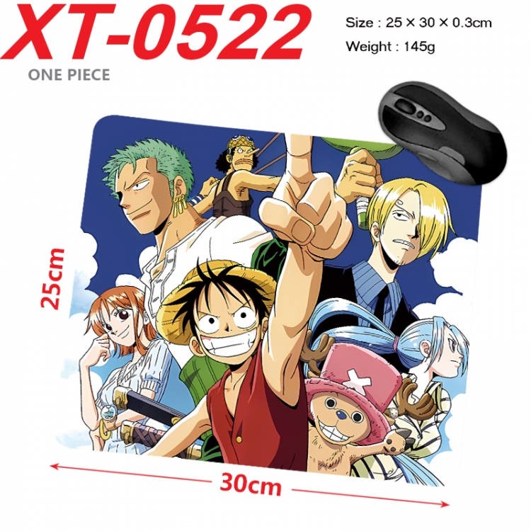 One Piece Anime peripheral new lock edge mouse pad 25X30cm