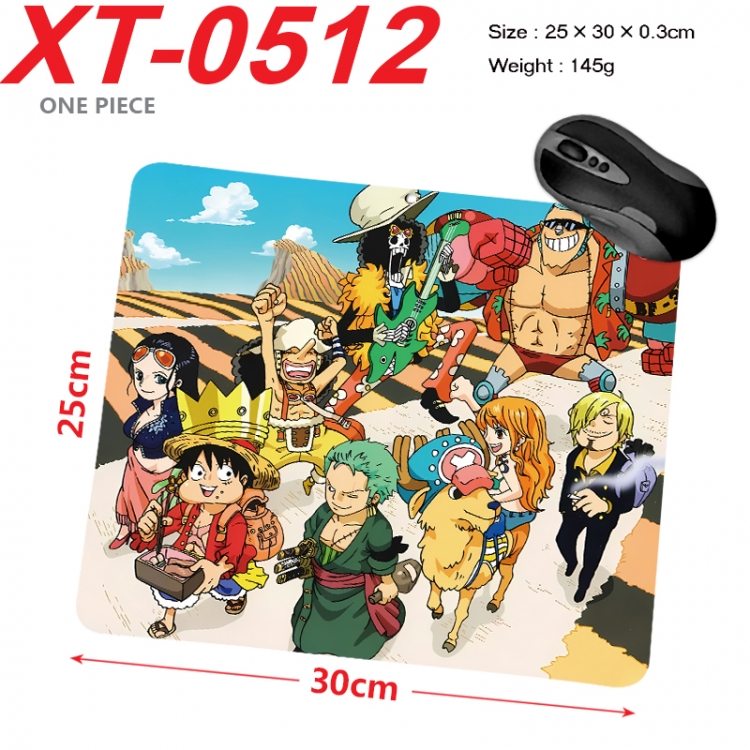 One Piece Anime peripheral new lock edge mouse pad 25X30cm