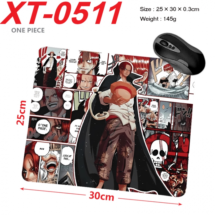 One Piece Anime peripheral new lock edge mouse pad 25X30cm