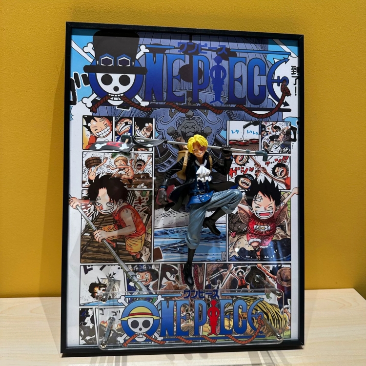 One Piece Anime 3D Model Trendy Play Gift Ornament Handmade Combination Painting 31x41cm