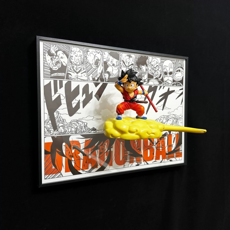 DRAGON BALL Anime 3D Model Trendy Play Gift Ornament Handmade Combination Painting 31x41cm