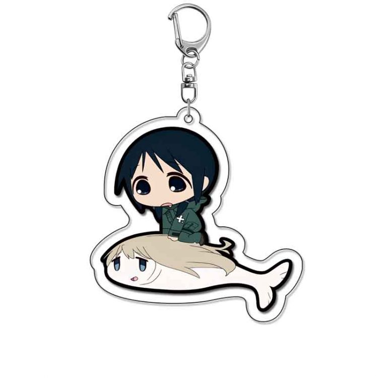 Shoujo Shuumatsu Ryokou Anime Acrylic Keychain Charm price for 5 pcs 18099