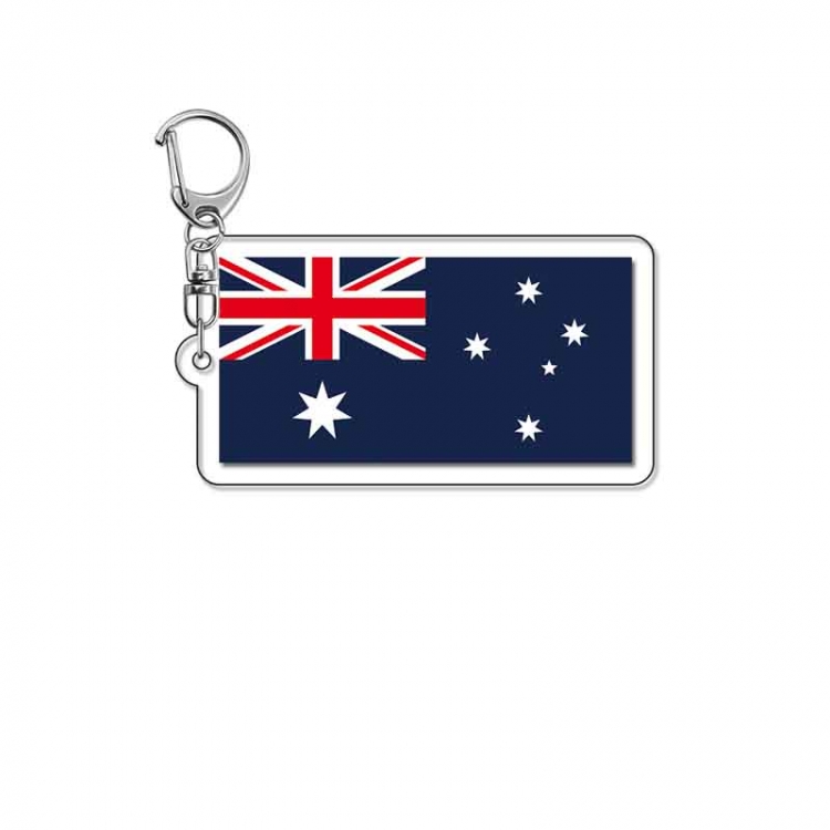 Australian Flag Anime Acrylic Keychain Charm price for 5 pcs