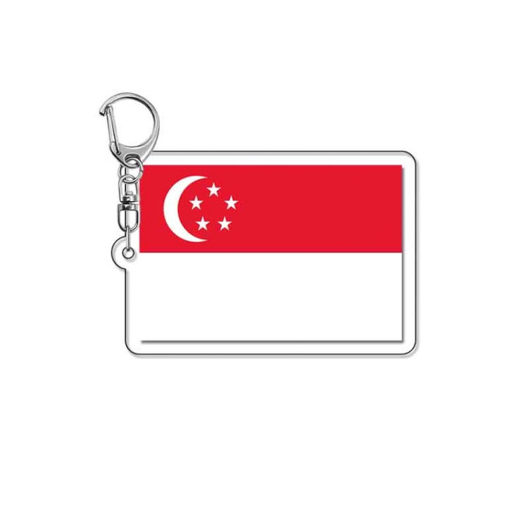 Singapore flag Anime Acrylic Keychain Charm price for 5 pcs