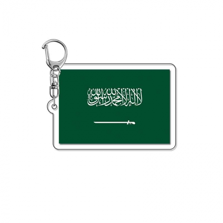 Saudi Flag Anime Acrylic Keychain Charm price for 5 pcs