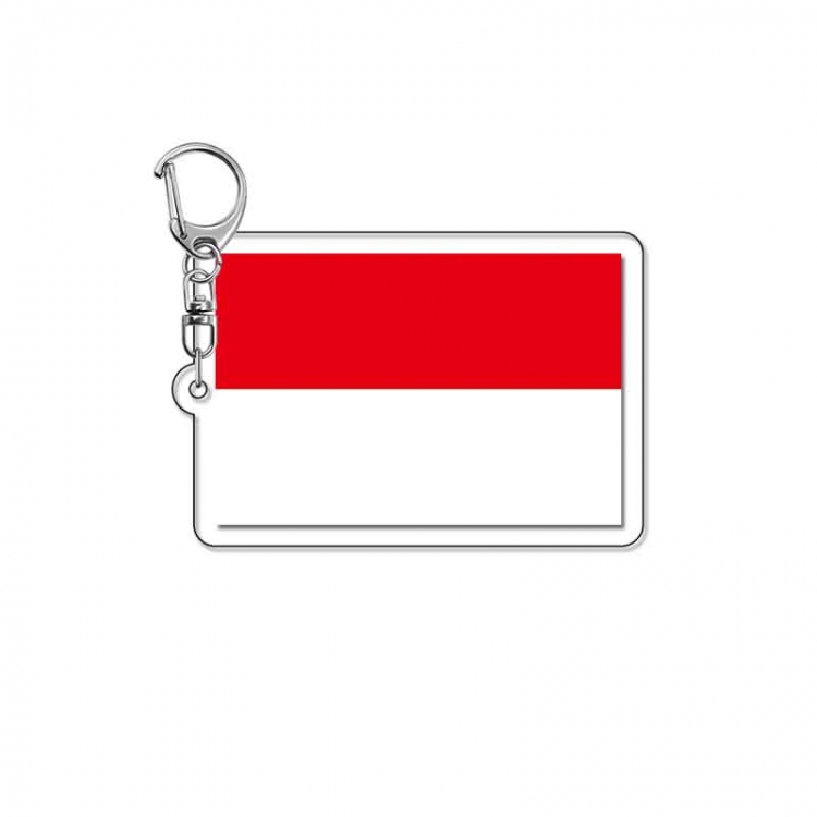 Indonesian flag Anime Acrylic Keychain Charm price for 5 pcs