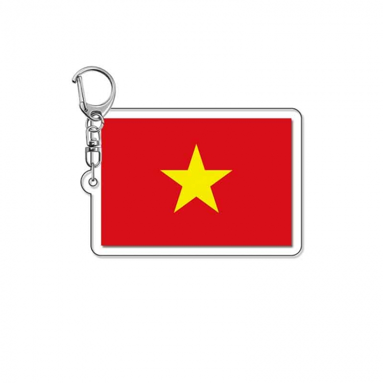 Flag of Vietnam Anime Acrylic Keychain Charm price for 5 pcs