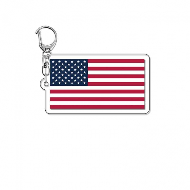 American Flag Anime Acrylic Keychain Charm price for 5 pcs