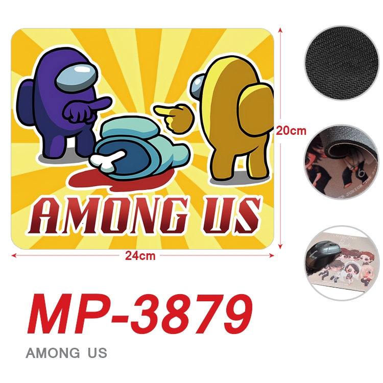 Among us Anime Full Color Printing Mouse Pad Unlocked 20X24cm price for 5 pcs MP-3879