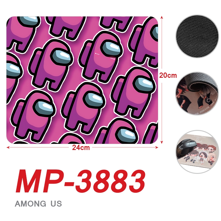 Among us Anime Full Color Printing Mouse Pad Unlocked 20X24cm price for 5 pcs MP-3883