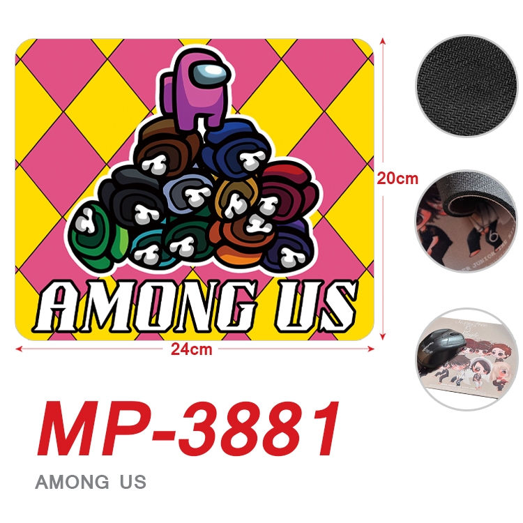 Among us Anime Full Color Printing Mouse Pad Unlocked 20X24cm price for 5 pcs MP-3881