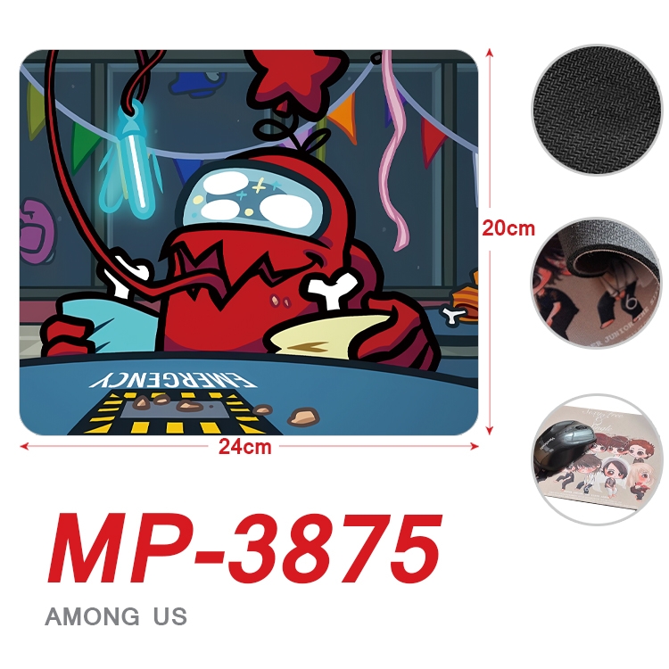 Among us Anime Full Color Printing Mouse Pad Unlocked 20X24cm price for 5 pcs MP-3875