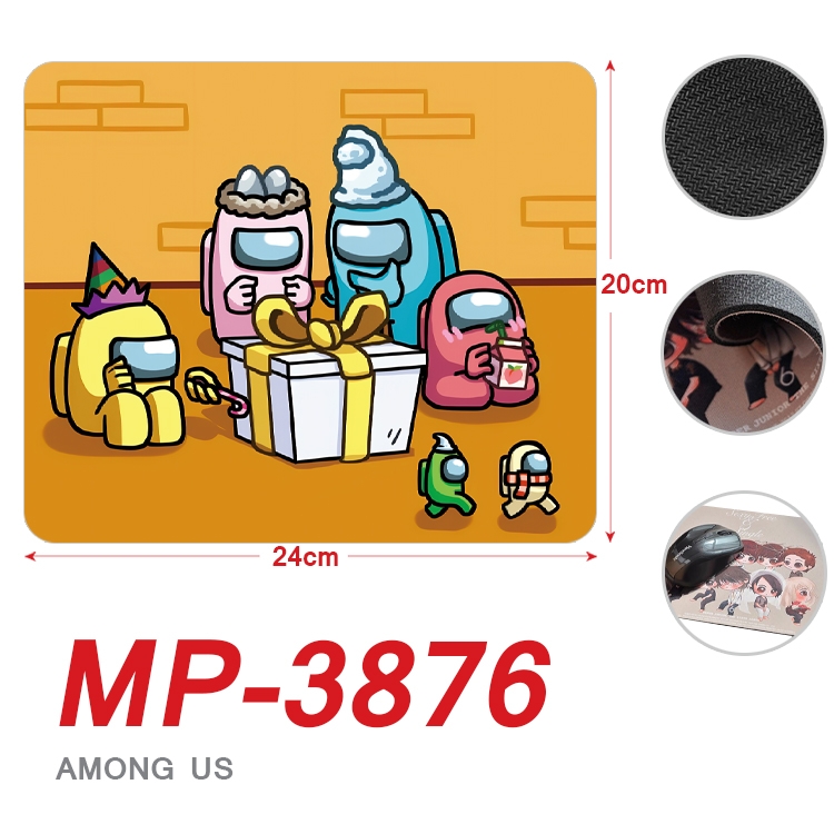 Among us Anime Full Color Printing Mouse Pad Unlocked 20X24cm price for 5 pcs MP-3876