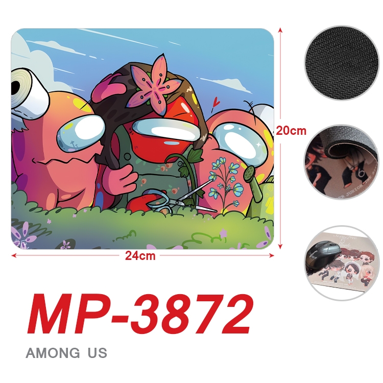 Among us Anime Full Color Printing Mouse Pad Unlocked 20X24cm price for 5 pcs MP-3872