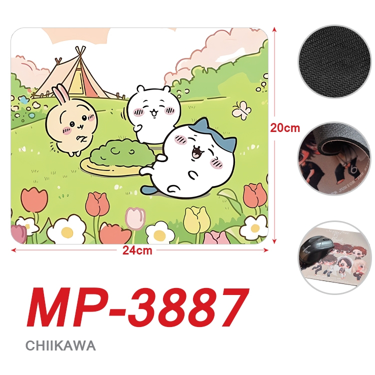 Chiikawa Anime Full Color Printing Mouse Pad Unlocked 20X24cm price for 5 pcs MP-3887