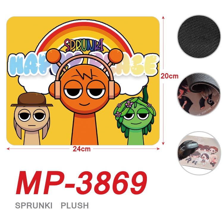 Sprunki Plush Anime Full Color Printing Mouse Pad Unlocked 20X24cm price for 5 pcs MP-3869