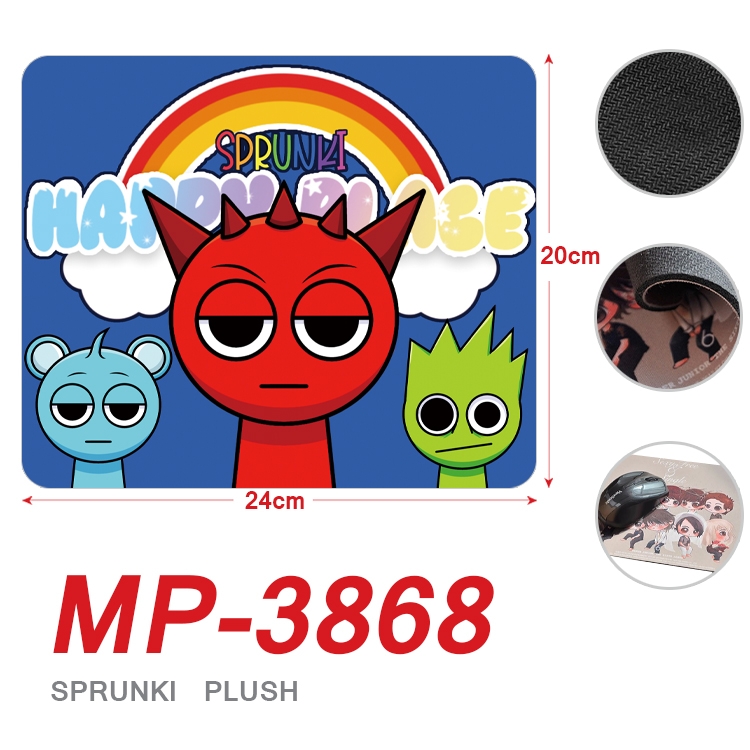 Sprunki Plush Anime Full Color Printing Mouse Pad Unlocked 20X24cm price for 5 pcs MP-3868