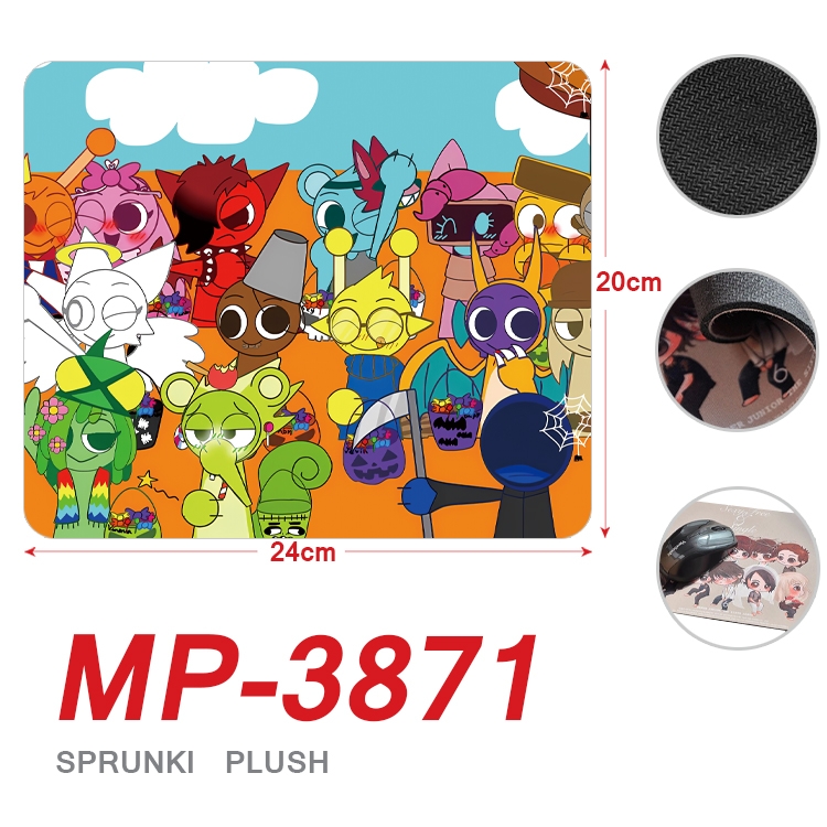 Sprunki Plush Anime Full Color Printing Mouse Pad Unlocked 20X24cm price for 5 pcs  MP-3871