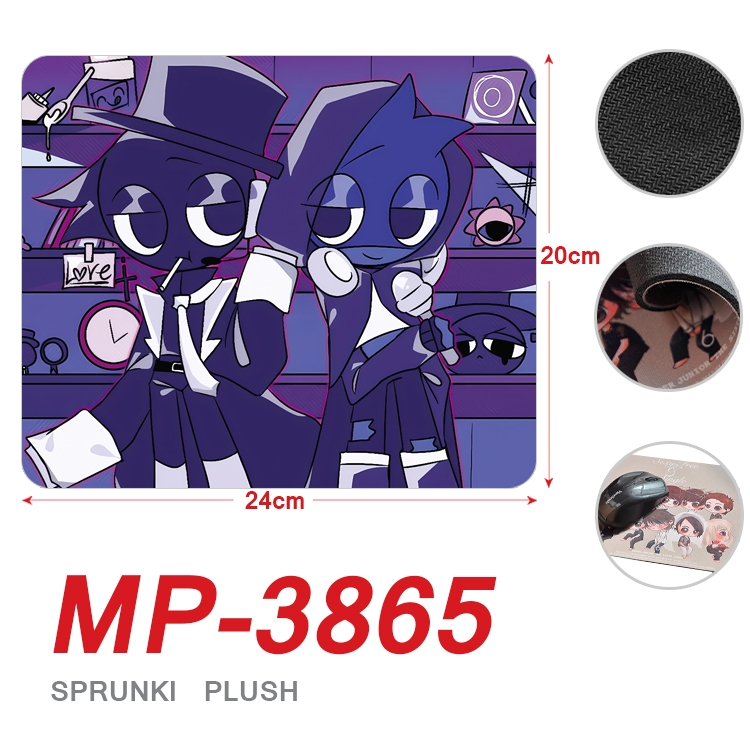 Sprunki Plush Anime Full Color Printing Mouse Pad Unlocked 20X24cm price for 5 pcs  MP-3865