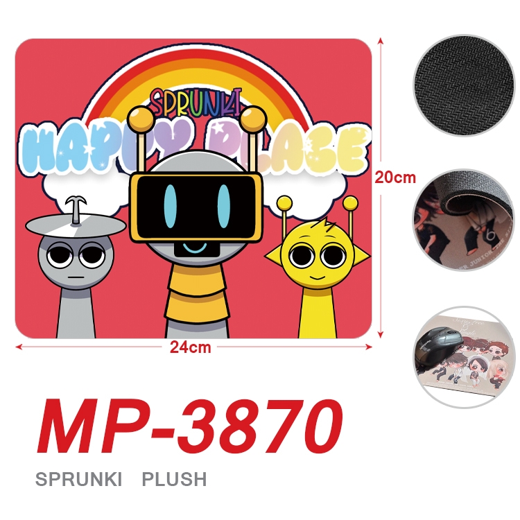 Sprunki Plush Anime Full Color Printing Mouse Pad Unlocked 20X24cm price for 5 pcs  MP-3870