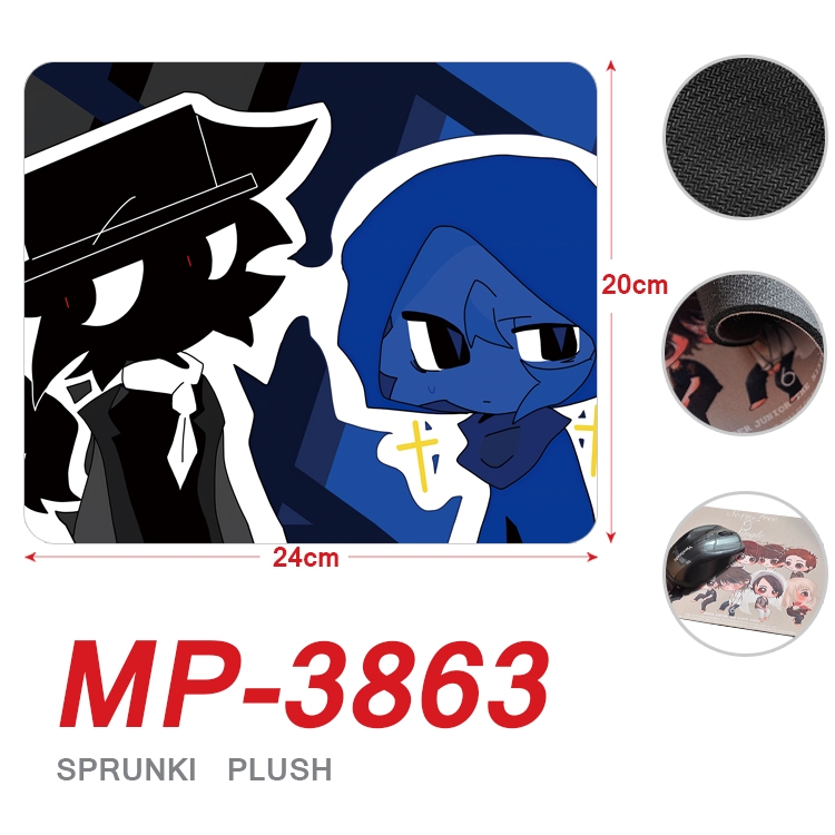 Sprunki Plush Anime Full Color Printing Mouse Pad Unlocked 20X24cm price for 5 pcs  MP-3863