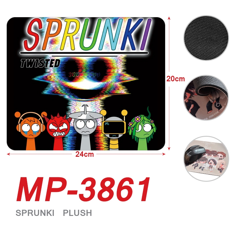 Sprunki Plush Anime Full Color Printing Mouse Pad Unlocked 20X24cm price for 5 pcs MP-3861