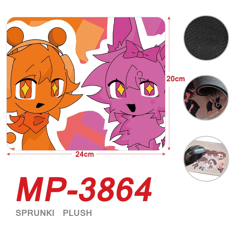 Sprunki Plush Anime Full Color Printing Mouse Pad Unlocked 20X24cm price for 5 pcs  MP-3864