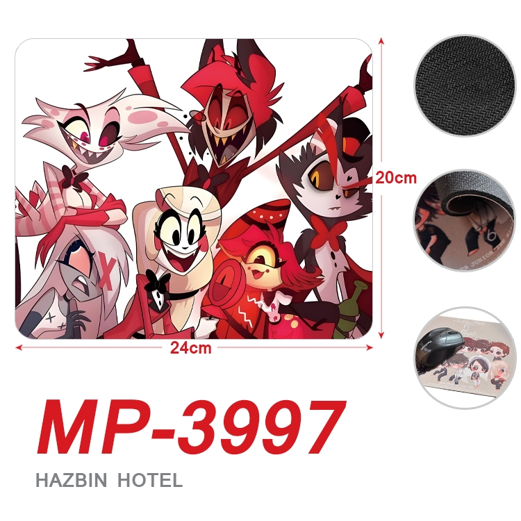 Hazbin Hotel Anime Full Color Printing Mouse Pad Unlocked 20X24cm price for 5 pcs MP-3997