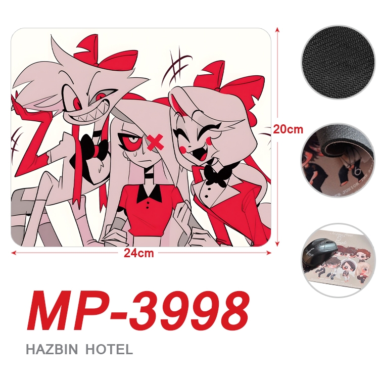 Hazbin Hotel Anime Full Color Printing Mouse Pad Unlocked 20X24cm price for 5 pcs  MP-3998