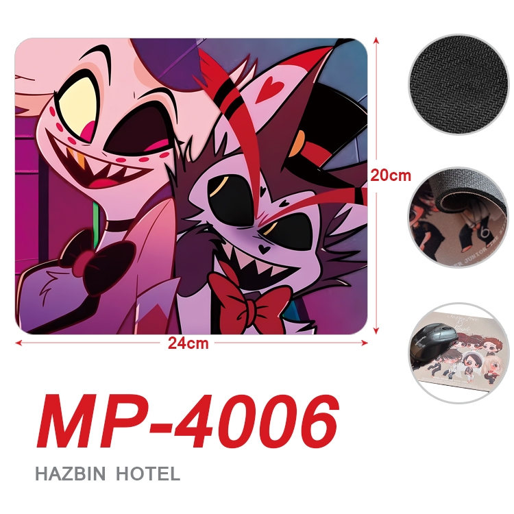 Hazbin Hotel Anime Full Color Printing Mouse Pad Unlocked 20X24cm price for 5 pcs MP-4006