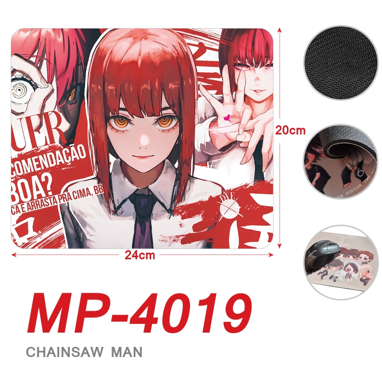 Chainsaw man Anime Full Color Printing Mouse Pad Unlocked 20X24cm price for 5 pcs MP-4019