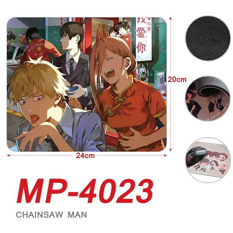 Chainsaw man Anime Full Color Printing Mouse Pad Unlocked 20X24cm price for 5 pcs  MP-4023