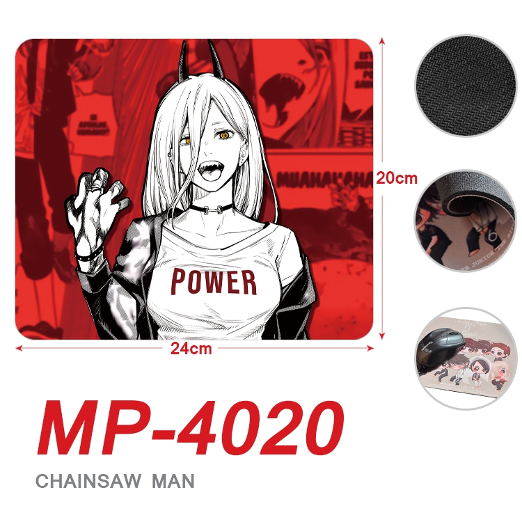 Chainsaw man Anime Full Color Printing Mouse Pad Unlocked 20X24cm price for 5 pcs  MP-4020